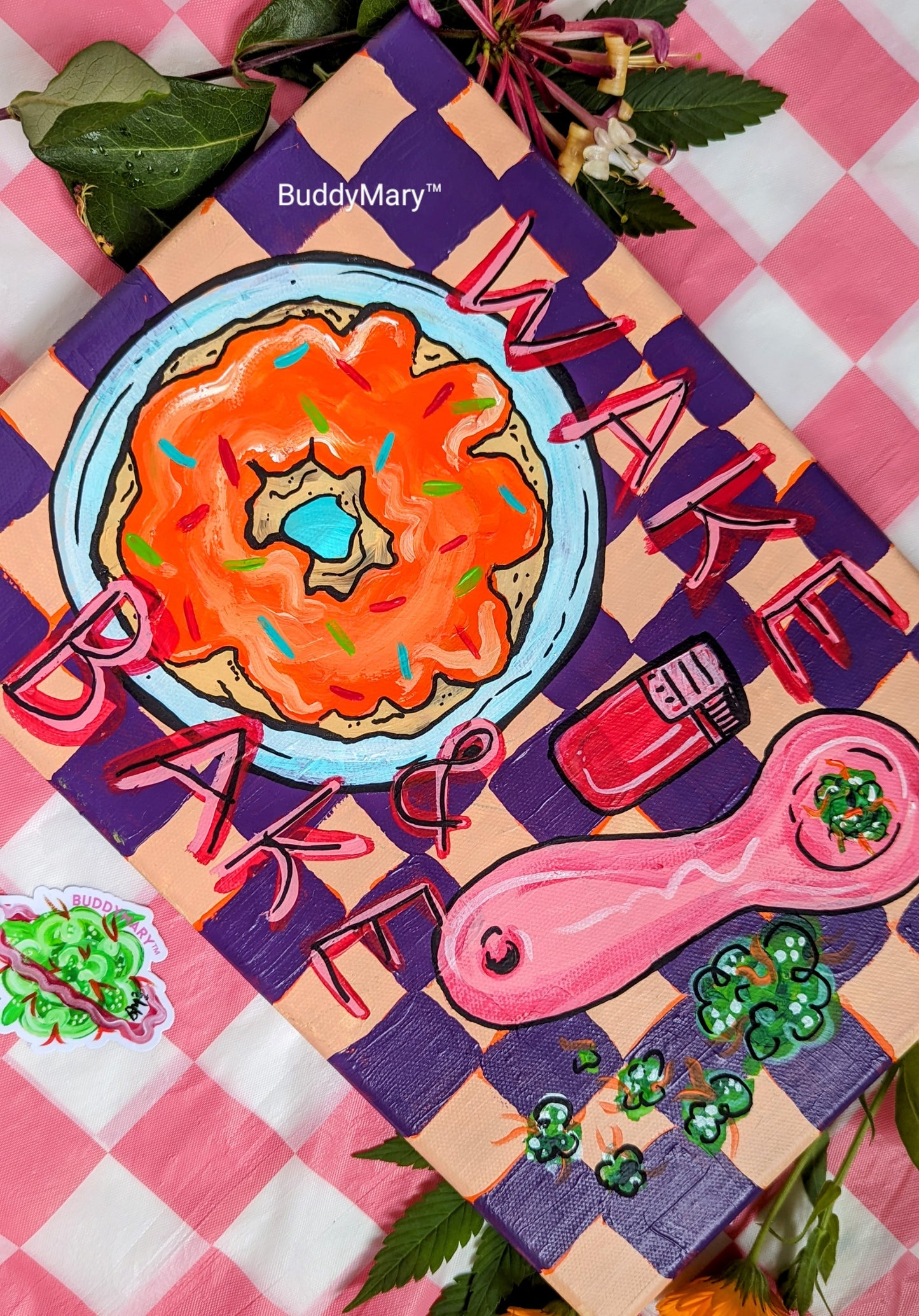 Wake & Bake Original Canvas Painting