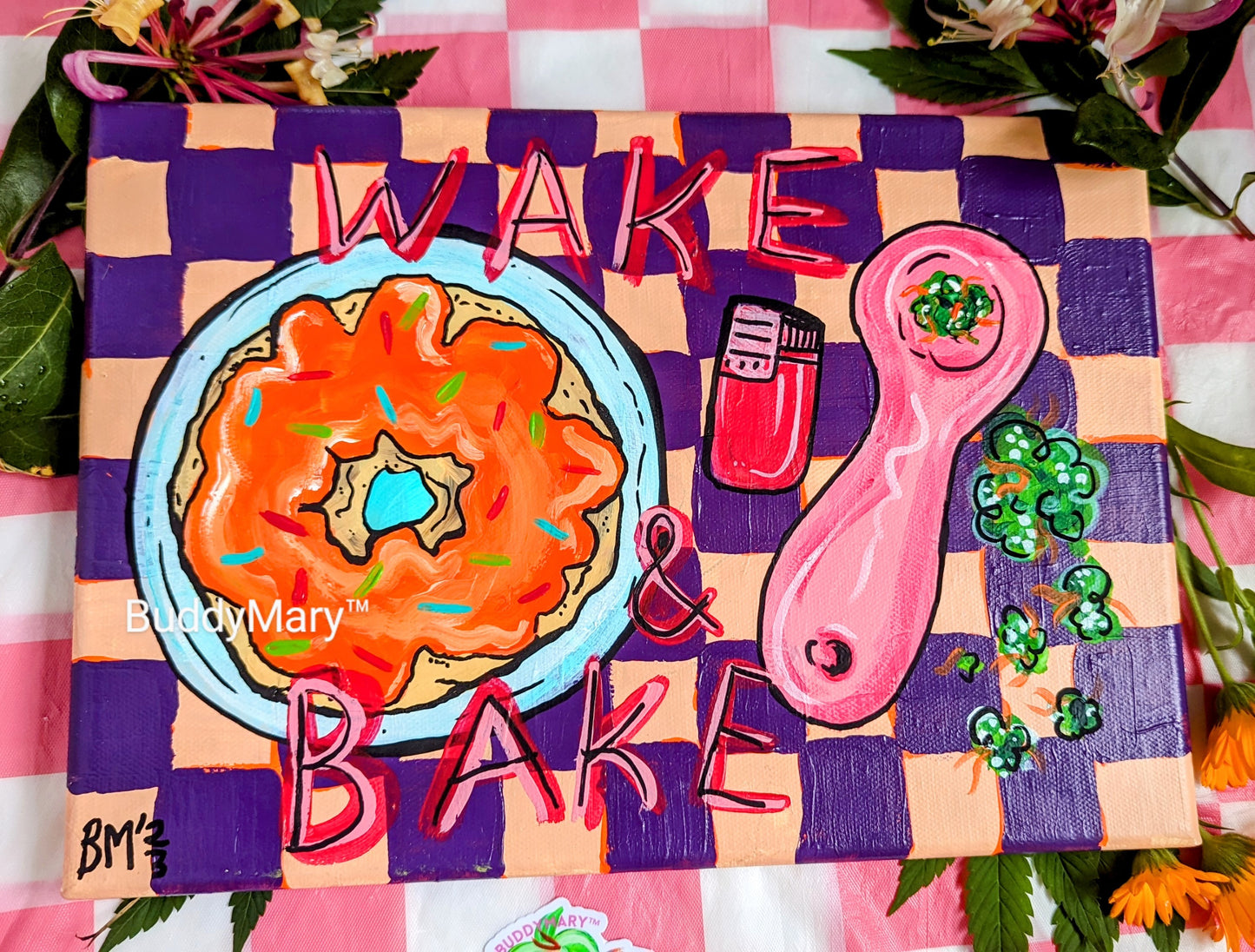 Wake & Bake Original Canvas Painting