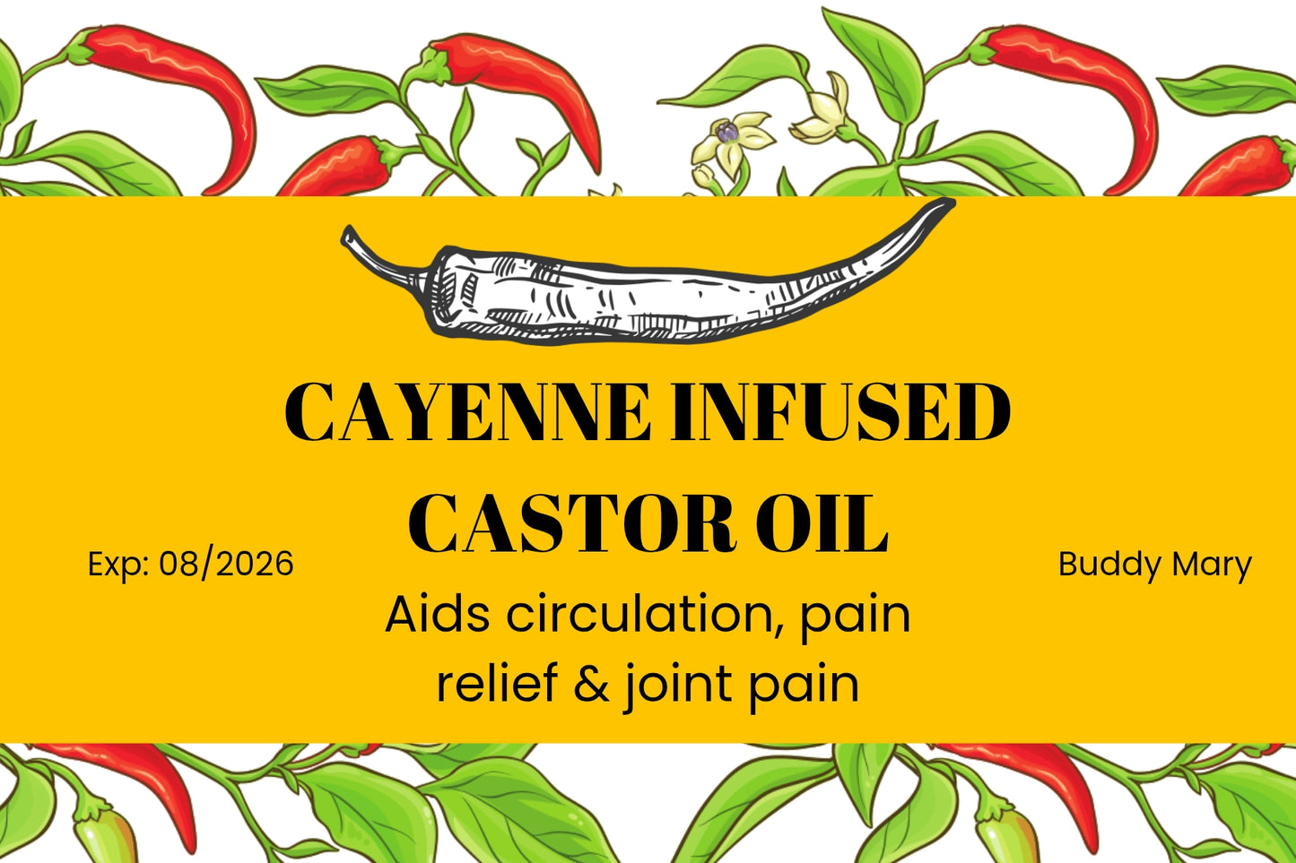 Cayenne Infused Castor Oil