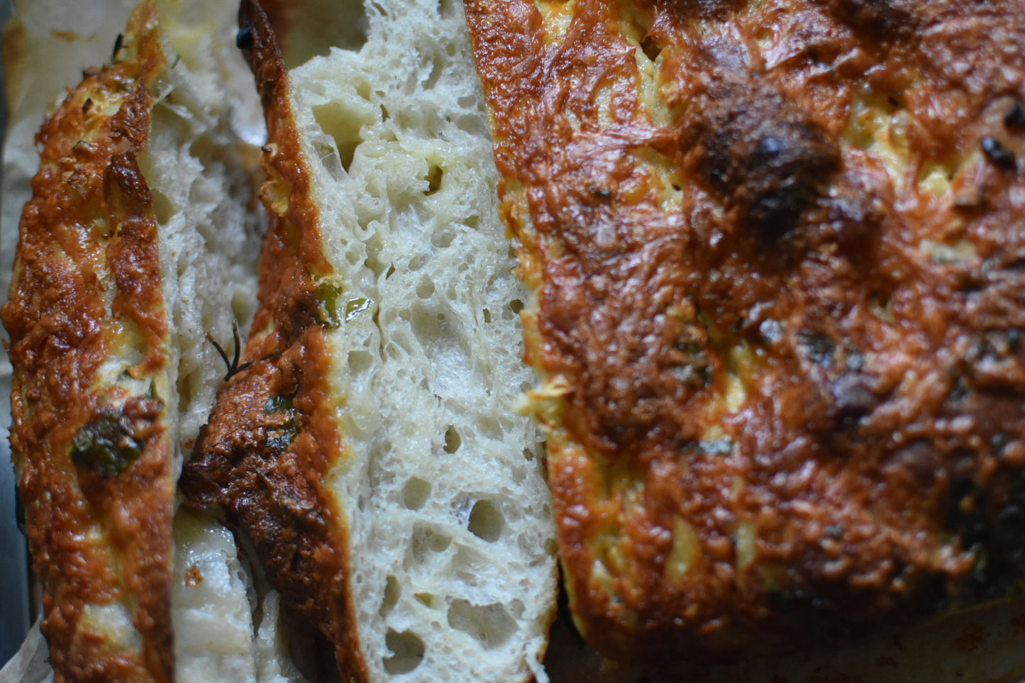 Garlic Butter & Cheese Sourdough Focaccia