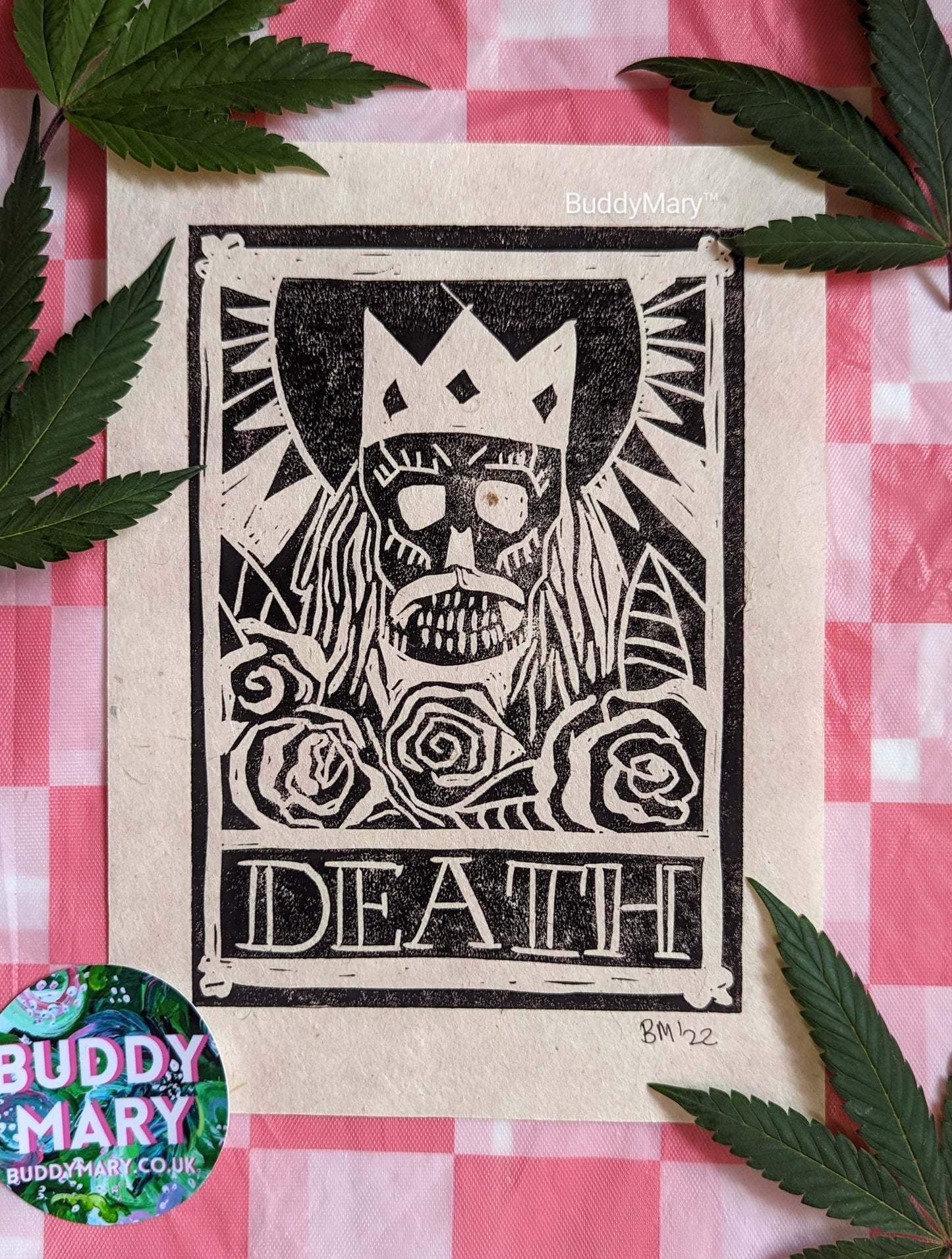 Death Tarot Card Handcut Print