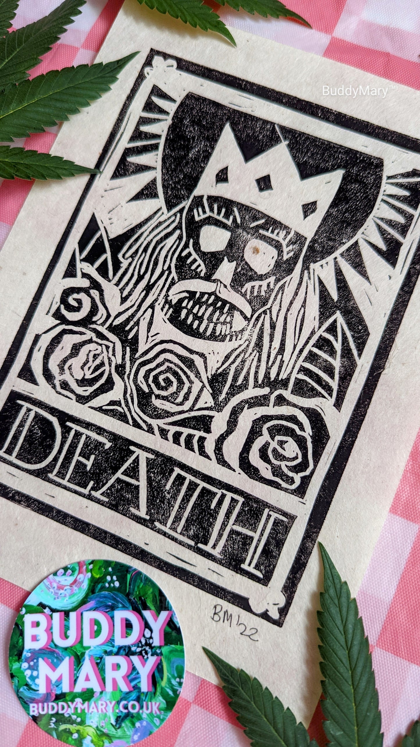 Death Tarot Card Handcut Print