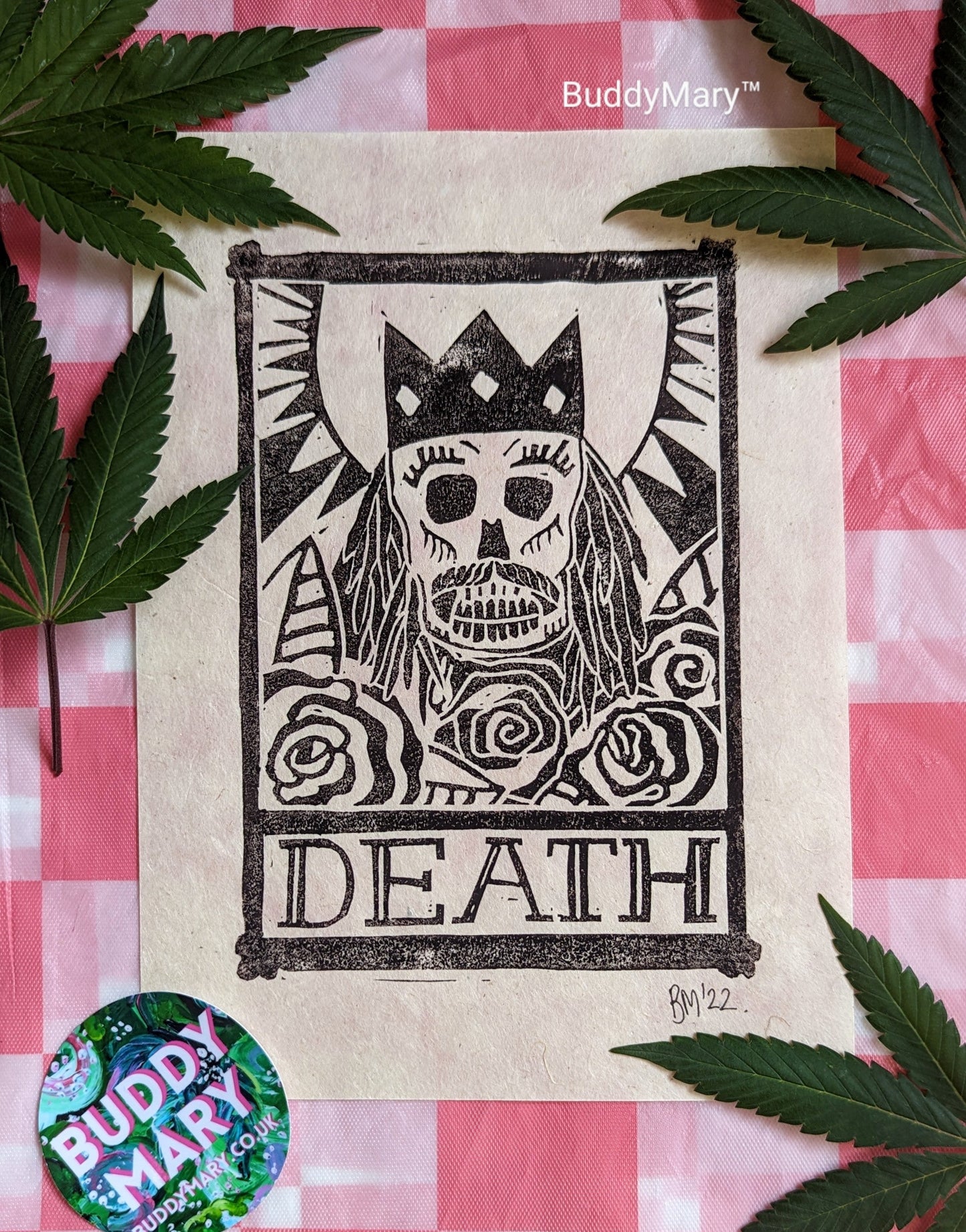 Death Tarot Card Handcut Print