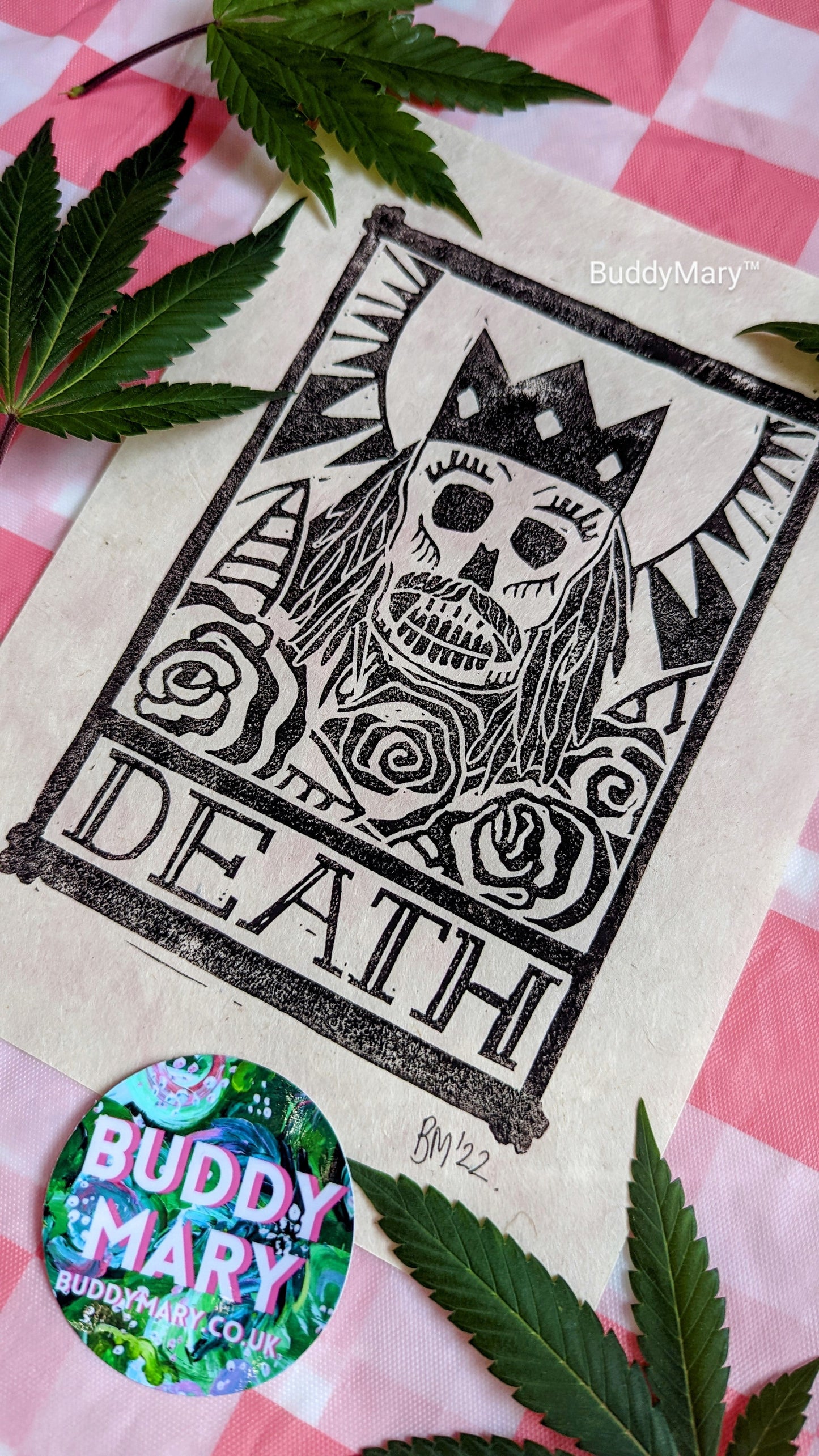 Death Tarot Card Handcut Print