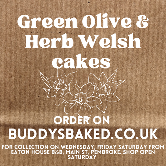 Green Olive & Herb Sourdough Welsh Cakes