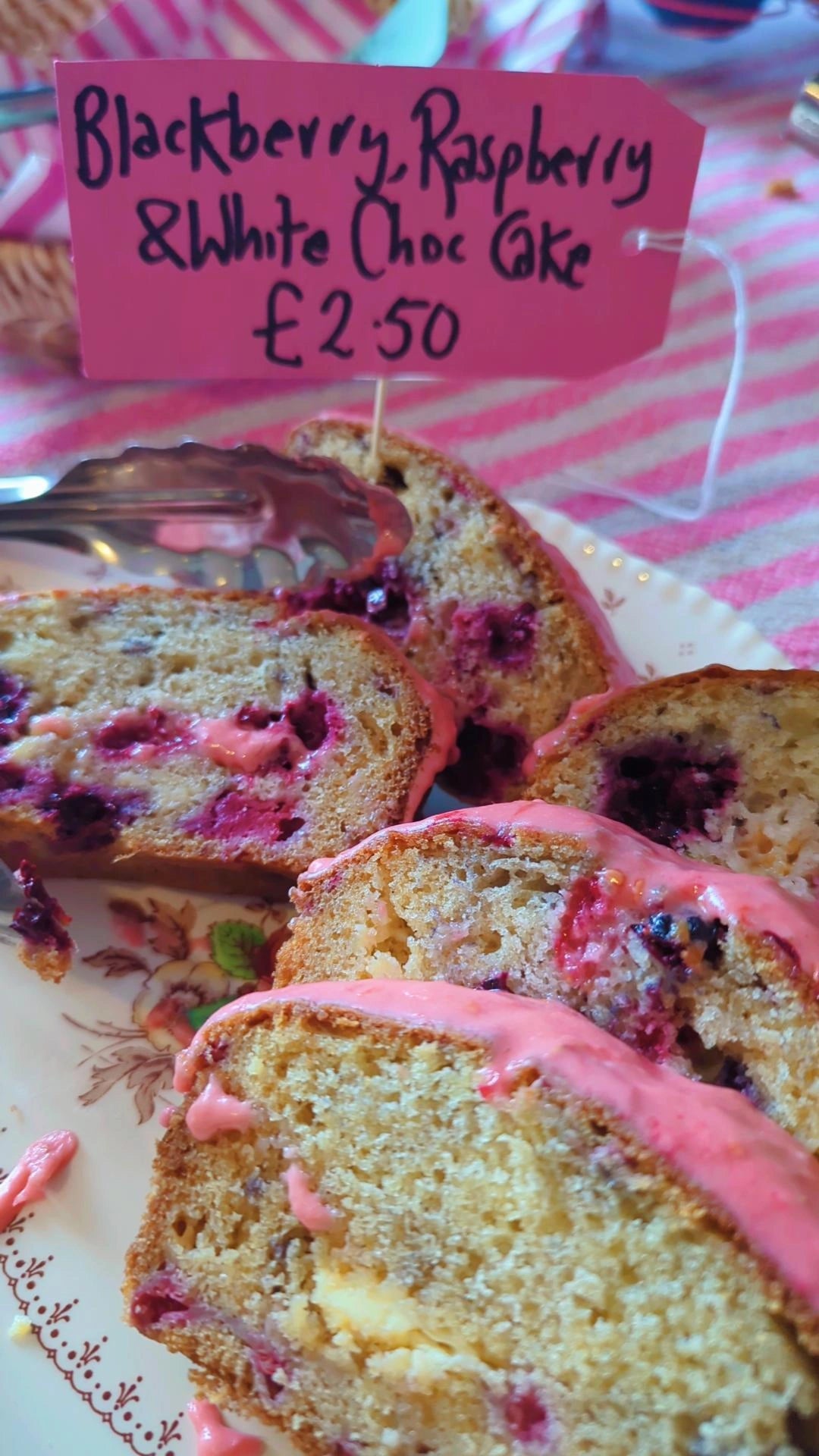 Raspberry & White Chocolate Loaf Cake